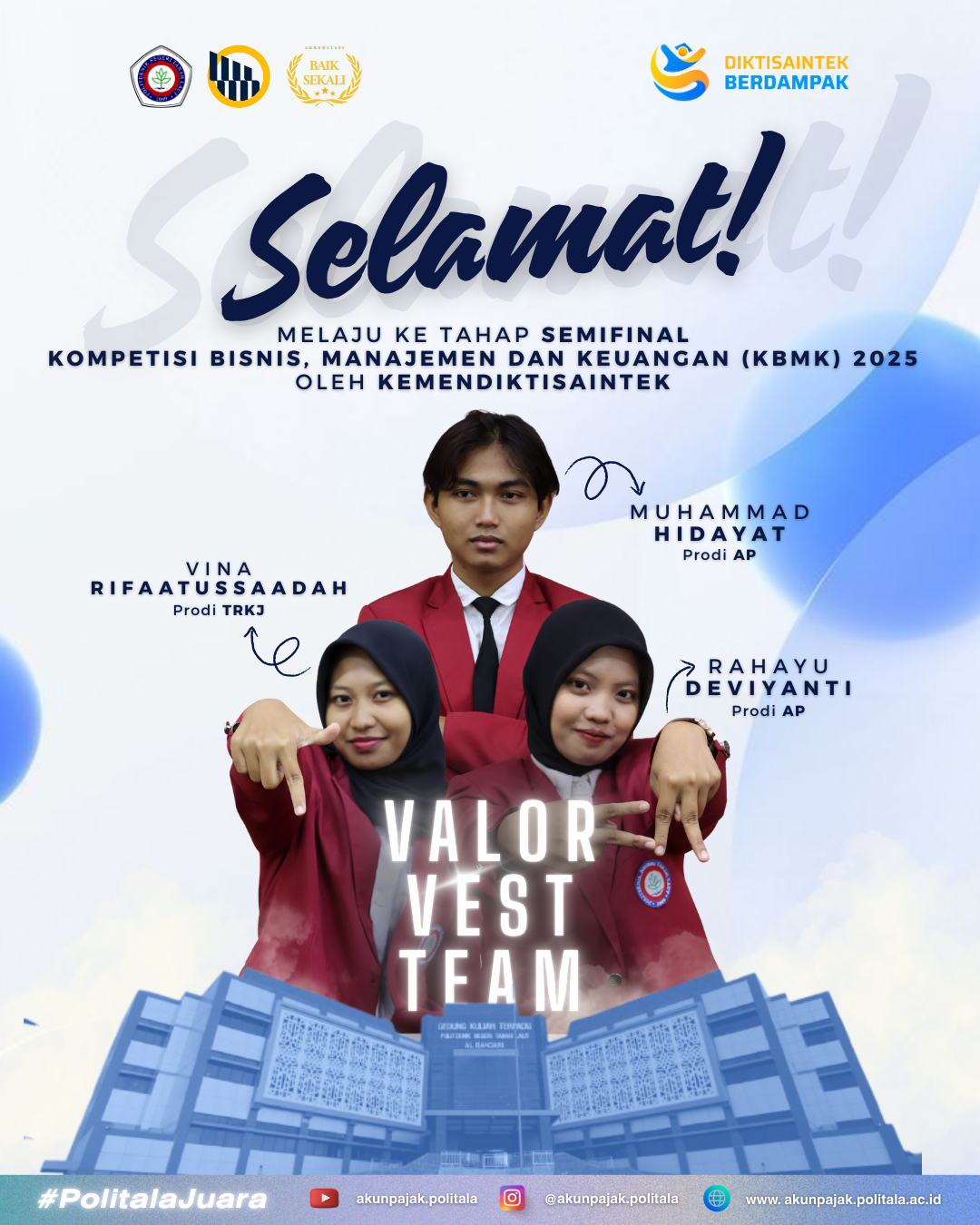 Politala Lolos Semifinal KBMK 2025, Valor Vest Team Angkat Isu Hilirisasi di Pasar Saham